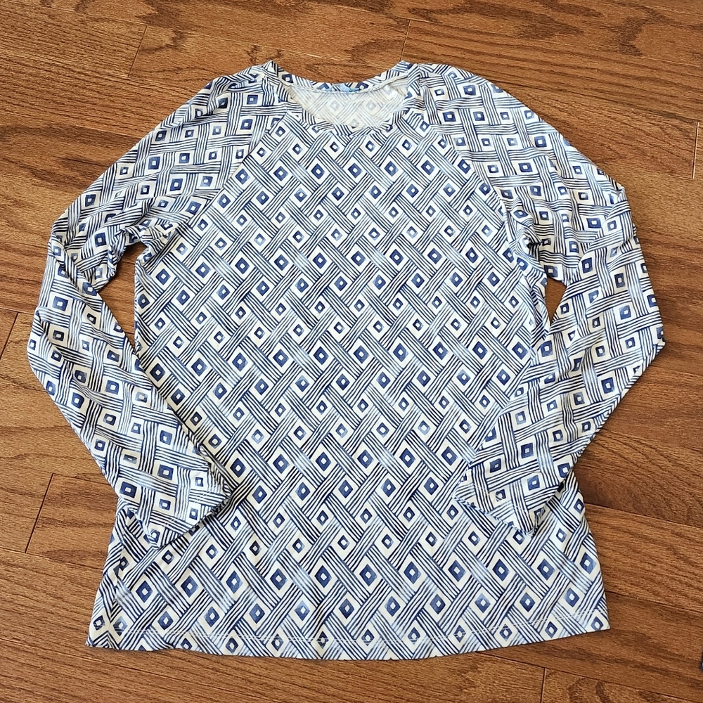 J. McLaughlin Women's Jana Geometric Long Sleeve Knit Crew‎ Neck Top Set Of 2 - Picture 3 of 6